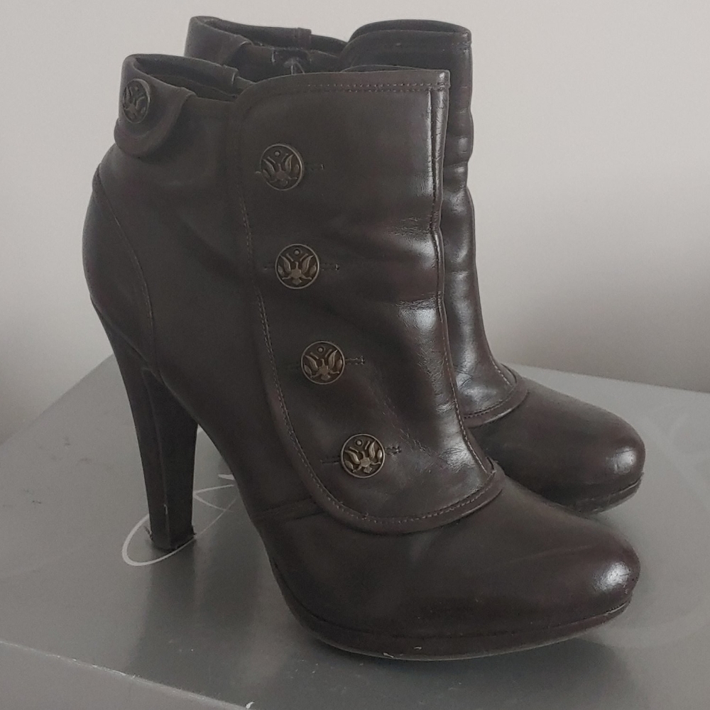 Jessica Simpson Rugged Brown Heel Boots